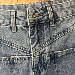 Commense small acid wash jeans 4 pockets 100% cotton zipper front NWT